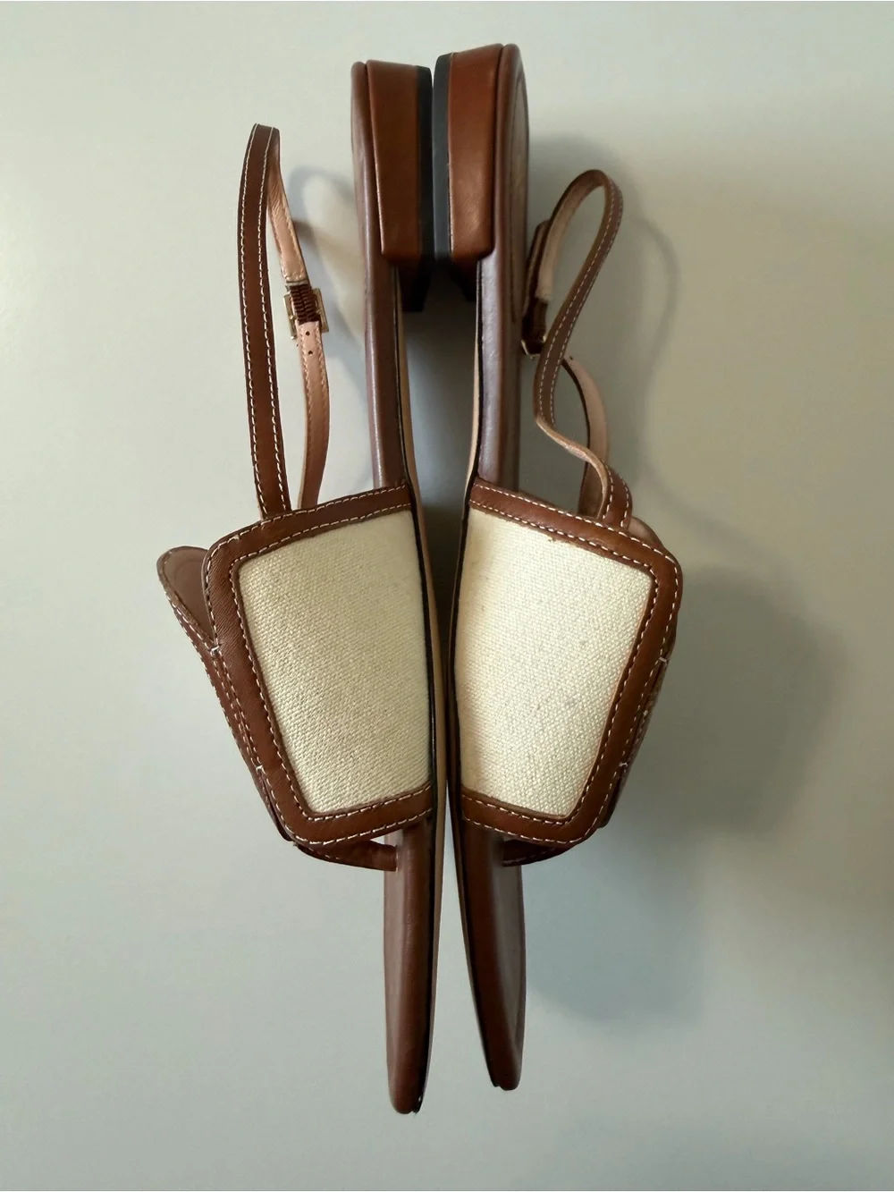 Women’s J Crew Abbie sandals with geometric canvas strap 10